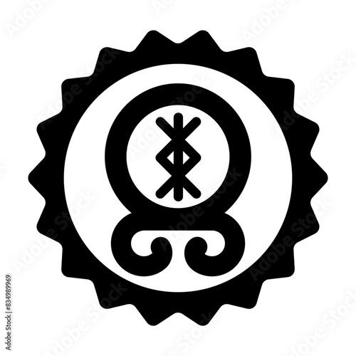 Get this solid icon of a troll cross 
