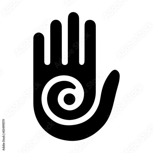 Get this solid style icon of healing hand