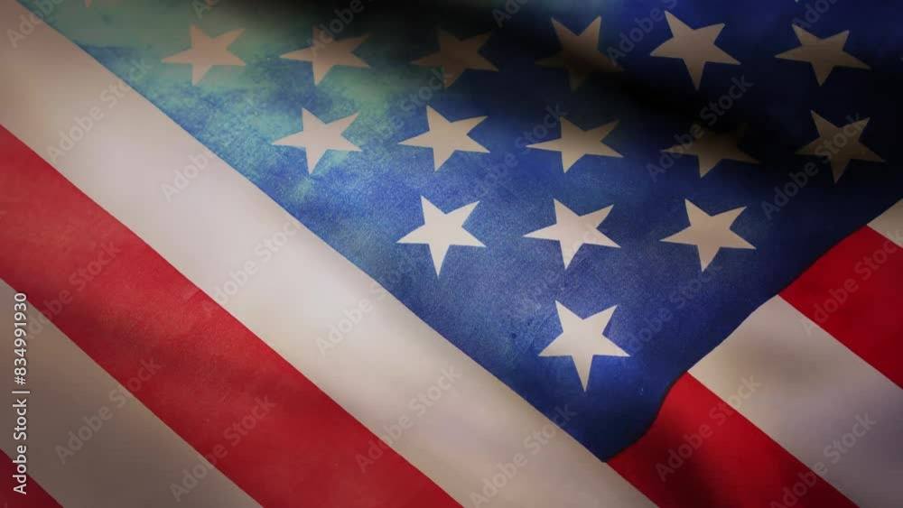 USA flag with stars abstract motion design for Independence Day