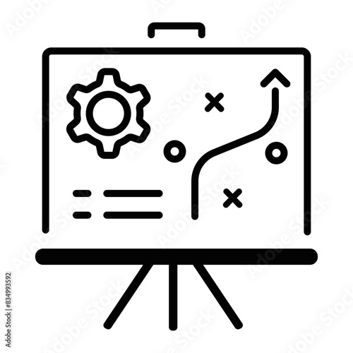 Trendy outline icon of tactical plan 