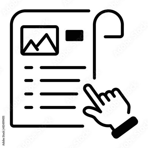 Premium outline icon of instructions