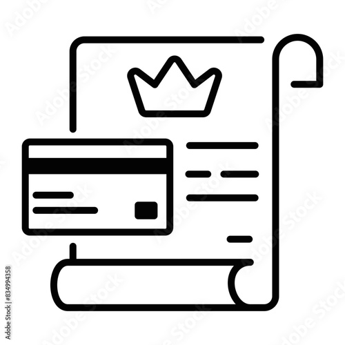 A handy linear icon of loyalty program 