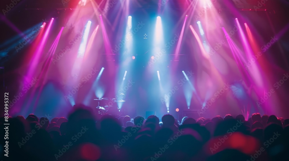 colorful concert lighting effects with bright beams and blurred crowd in dark club abstract photo colorful concert lighting effects with bright beams and blurred crowd in dark club abstract photo