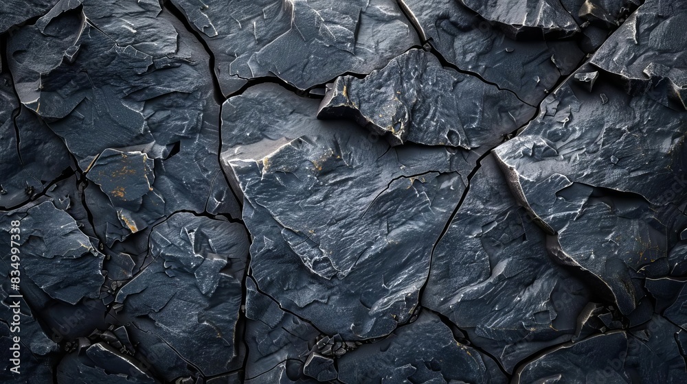 dark slate stone texture background black granite rock surface with chipped potholes abstract