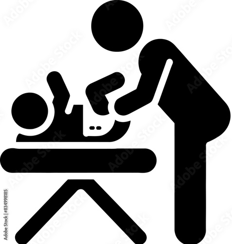 Baby Diaper Changing Icon