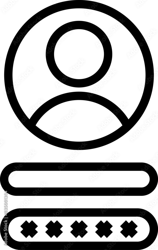 login Vector Icon Isolated.