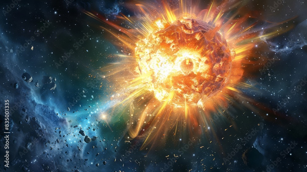 explosive supernova in deep space cosmic energy burst digital painting explosive supernova in deep space cosmic energy burst digital painting