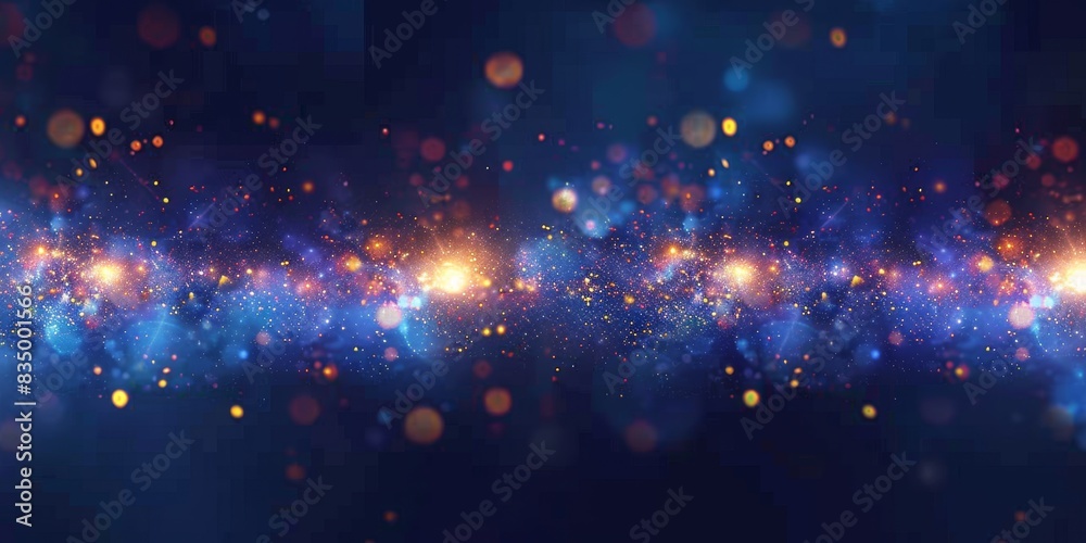 Abstract cosmic background with vibrant starry lights and glowing particles. Perfect for outer space, galaxy visuals, and cosmic themes. Abstract cosmic background with vibrant starry lights and glowing particles. Perfect for outer space, galaxy visuals, and cosmic themes.