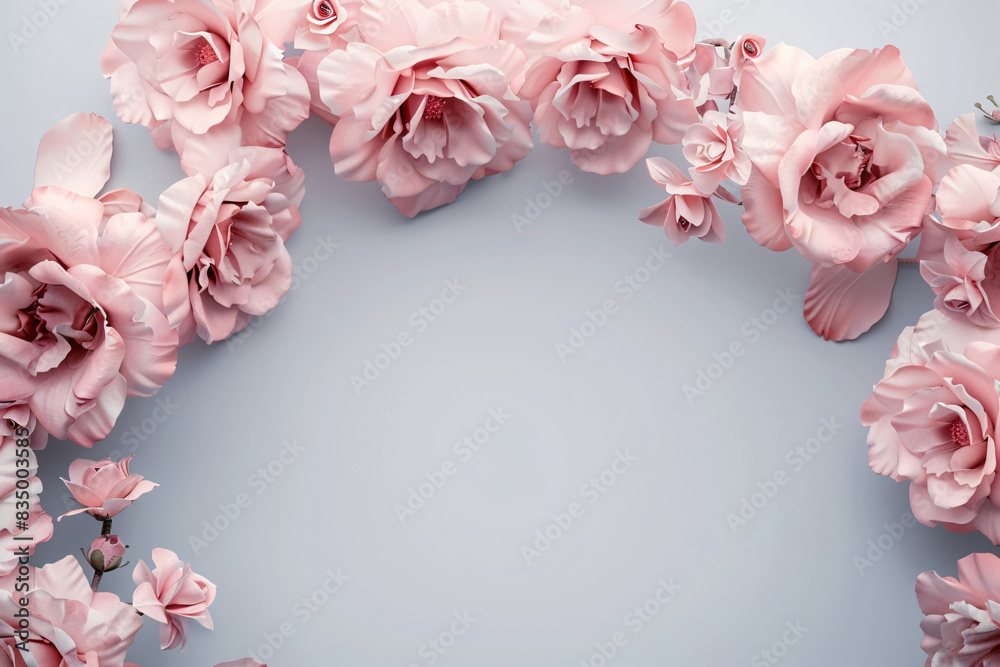 Pink Roses Framed with Love: A Beautiful Floral Border for Wedding Invitations, Spring Celebrations Pink Roses Framed with Love: A Beautiful Floral Border for Wedding Invitations, Spring Celebrations