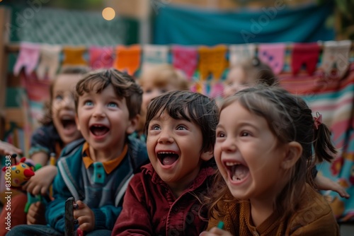Joyful Children Celebrating Fun Day