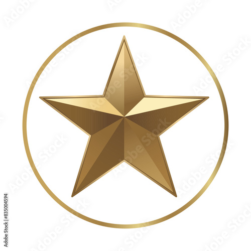 gold star icon on isolated background. Rating review icon for websites and mobile apps. Vector illustration