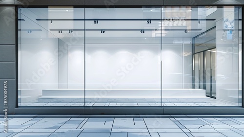 empty window display showcase glass