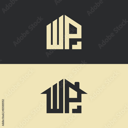 modern letter house and home logo design