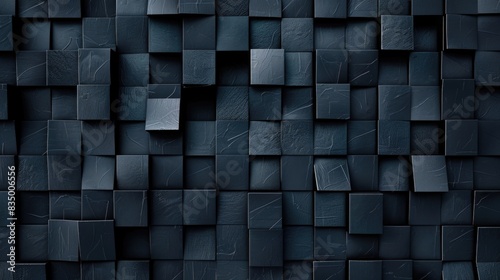 Abstract background with black cubes texture. photo