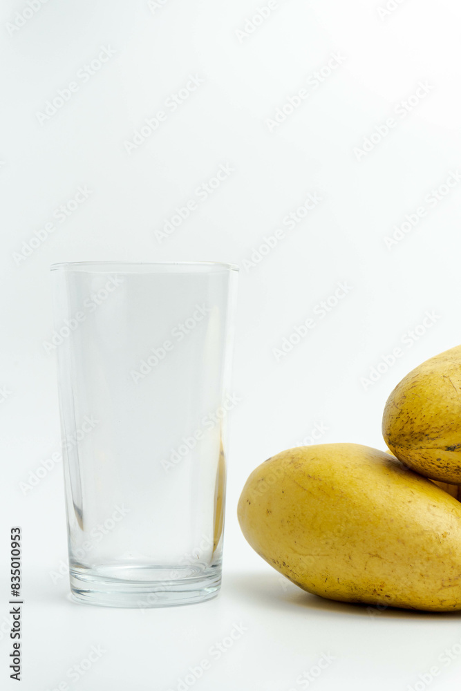 Ripe Mangoes with White Background