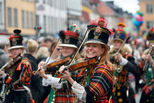 Images of parades, concerts and various public festivities held in cities and towns across Sweden