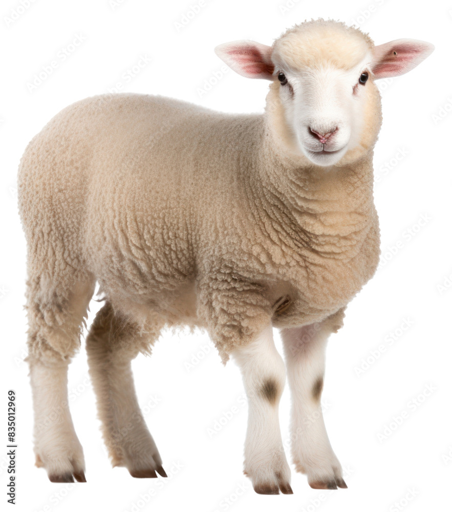 Fototapeta premium PNG A cute sheep livestock animal mammal.