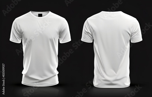 Mockup: weißes T-Shirt; freier Platz für ein T-Shirt Design vorne und hinten, Brust und Rücken