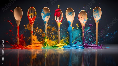 A kitchen essential silicone spatulas with heat-resistant handles,