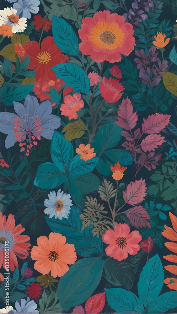 Fototapeta premium seamless floral pattern