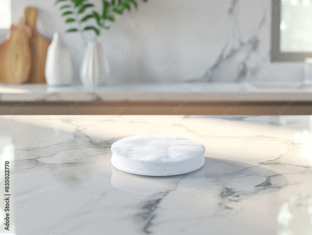 A 3D render of an alcohol prep pad on a marble countertop A 3D render of an alcohol prep pad on a marble countertop
