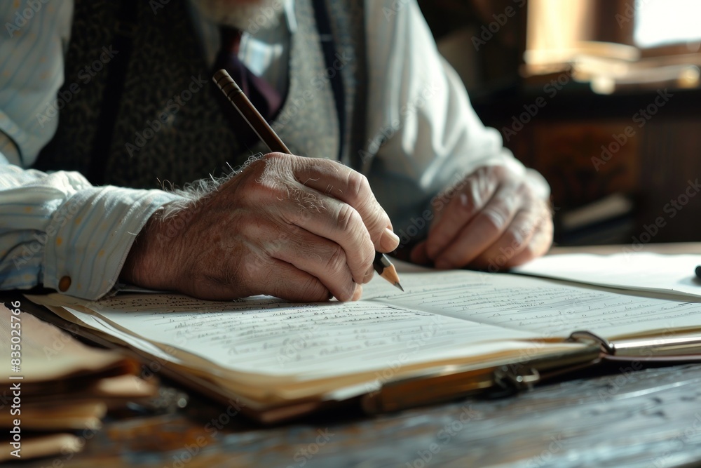 custom made wallpaper toronto digitalA woman with glasses is sitting at a desk and writing. Teacher grading papers