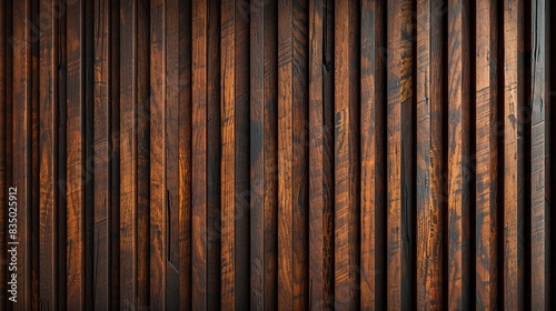 Vintage style brown wood panel wall stripes texture with seamless pattern. Wooden background banner.