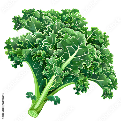 Vector illustration of a kale on a white background. Suitable for crafting and digital design projects.[A-0002]
