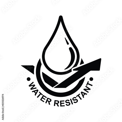Water resistant icon isolated on background vector illustration.