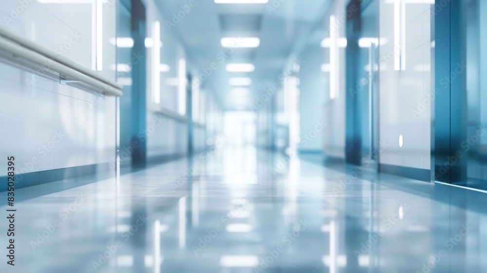 Blurred background of a modern hospital. Blurred background of a modern hospital.