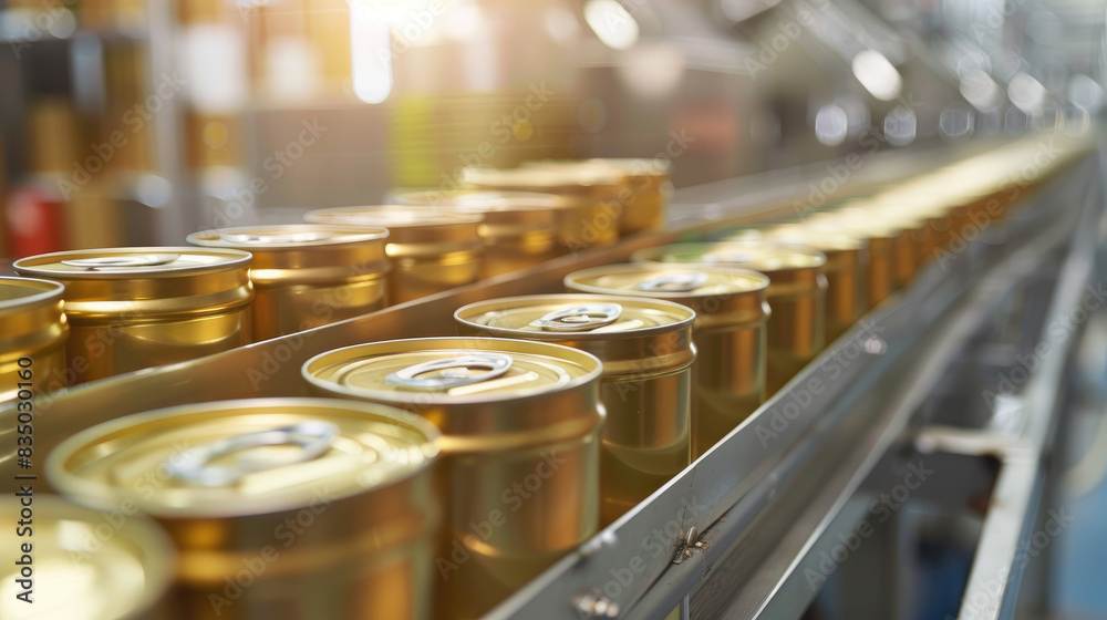 Production Line of Canned Food in Clean Factory Environment
