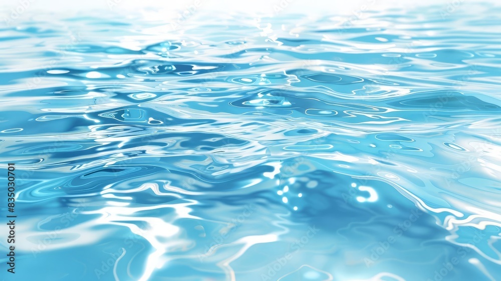 serene water surface realistic ripples and light reflections on clear liquid background digital illustration serene water surface realistic ripples and light reflections on clear liquid background digital illustration