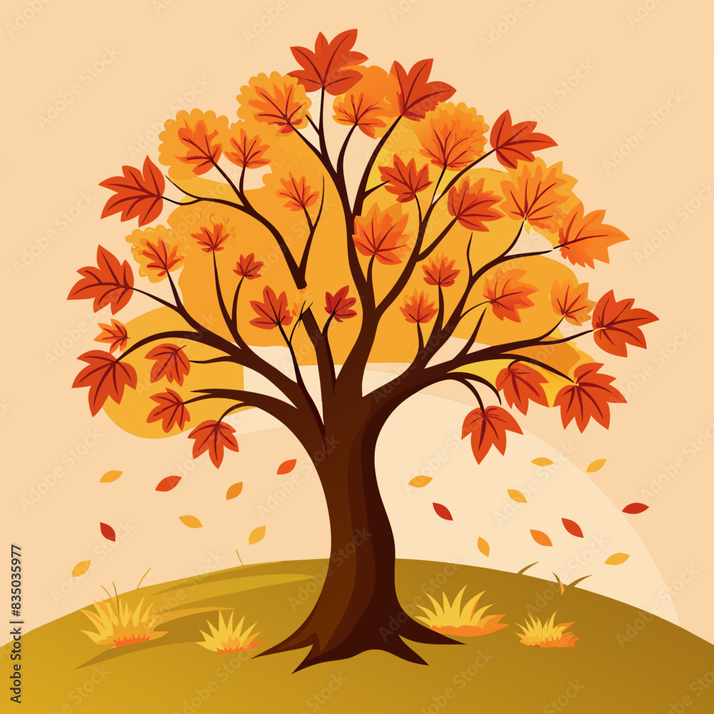 Autumn tree vector illustration Autumn tree vector illustration