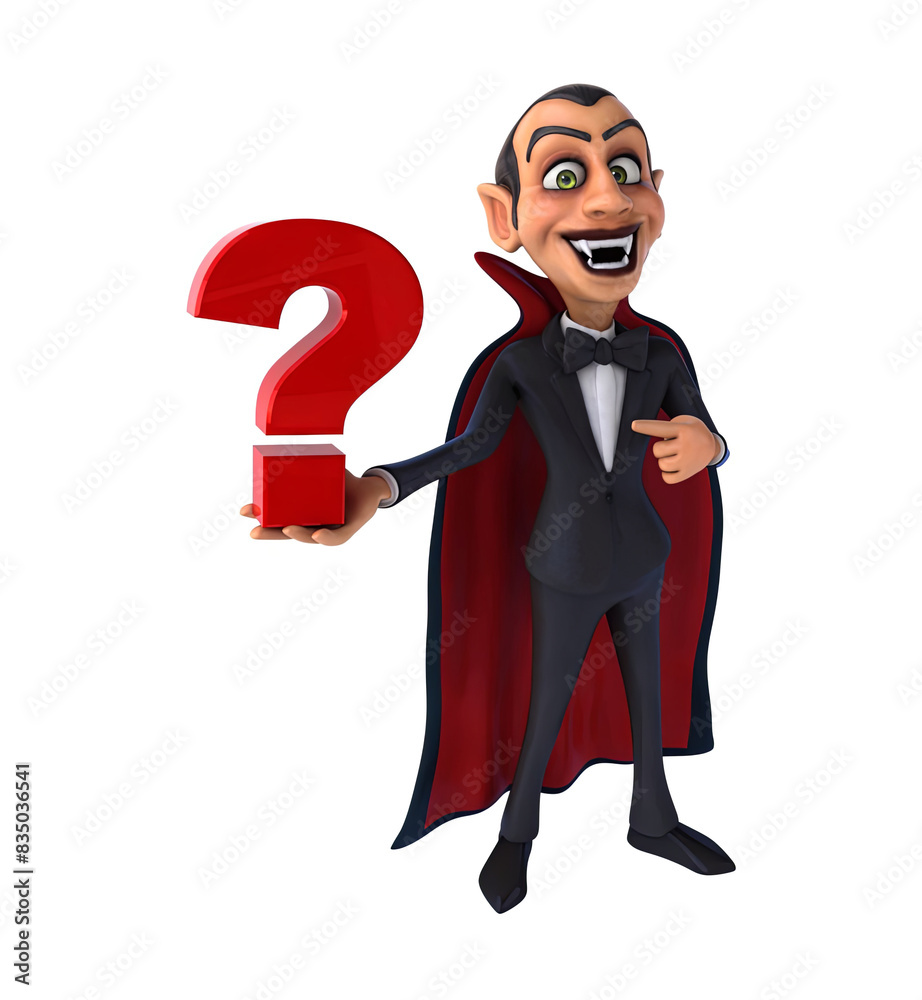 Fun 3D cartoon vampire illustration Fun 3D cartoon vampire illustration