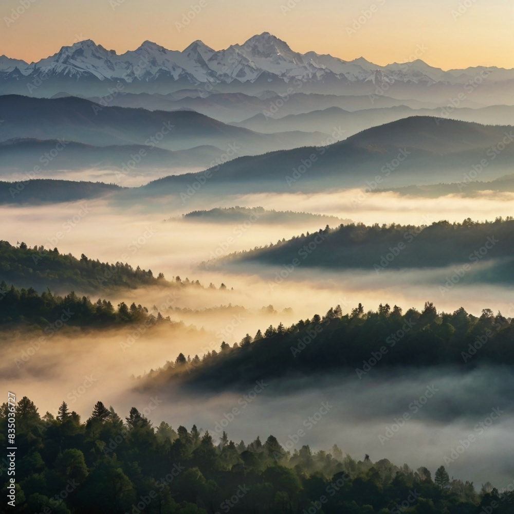 Fototapeta premium sunrise in the mountains