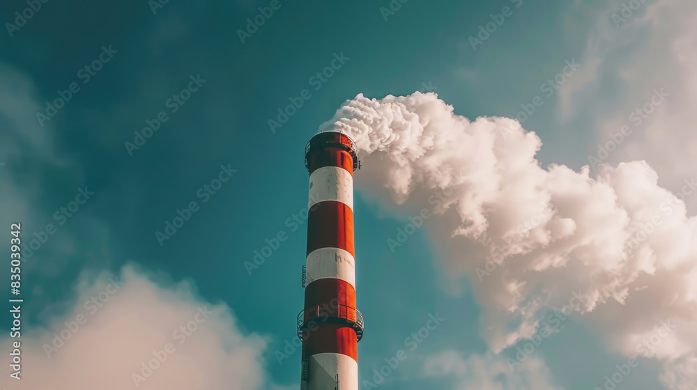 Photo of Pollution from Factory Chimney Emitting Carbon Smoke Photo of Pollution from Factory Chimney Emitting Carbon Smoke