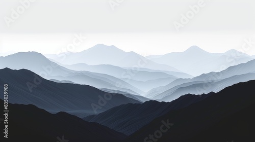 Unnatural silhouettes of hills and mountains at a uniform height