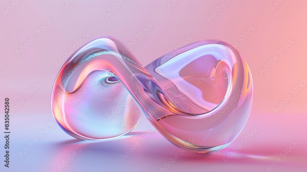 Glassy Gradient, Random Curve, Rendering, 3D, Smooth Color Glassy Gradient, Random Curve, Rendering, 3D, Smooth Color