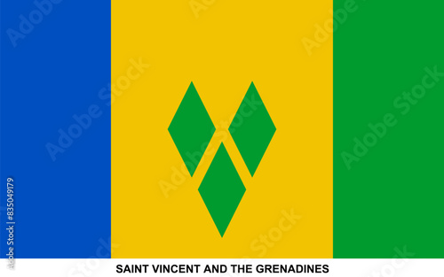 Flag of SAINT VINCENT AND THE GRENADINES, SAINT VINCENT AND THE GRENADINES national flag photo