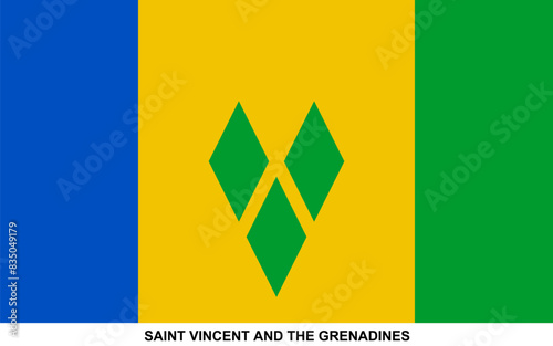 Flag of SAINT VINCENT AND THE GRENADINES, SAINT VINCENT AND THE GRENADINES national flag