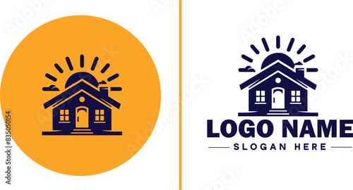 Auction house icon Auction gallery Auction center Auction mart flat logo sign symbol editable vector