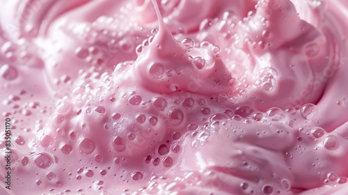 Soft pink foam cream texture, ideal for cosmetic cleansers, shower gels, and shaving foams. Perfect for beauty product backgrounds and skincare visuals