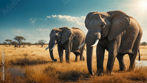 Elephant in Botswana National Park wilderness