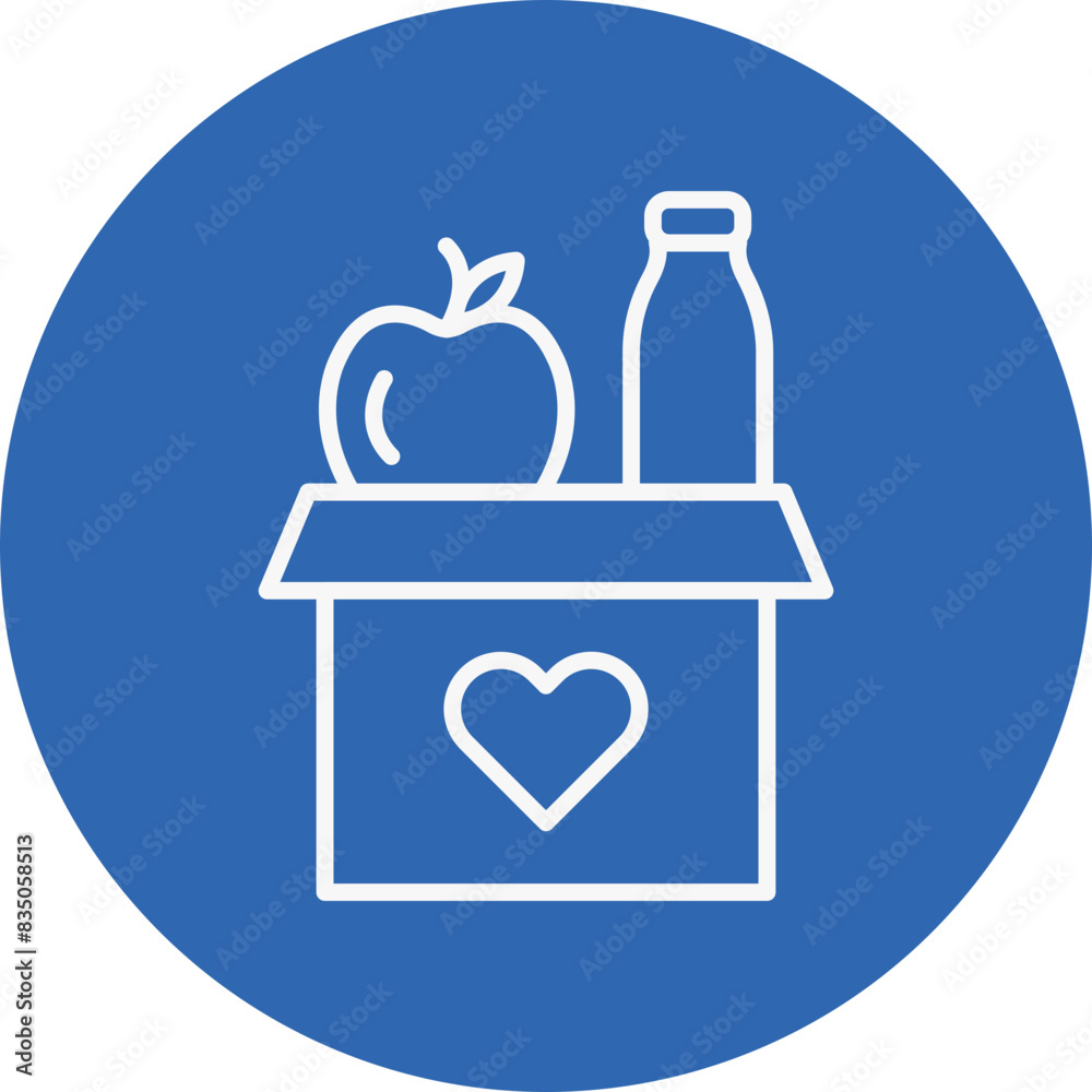 Donation Drive line circle icon Donation Drive line circle icon