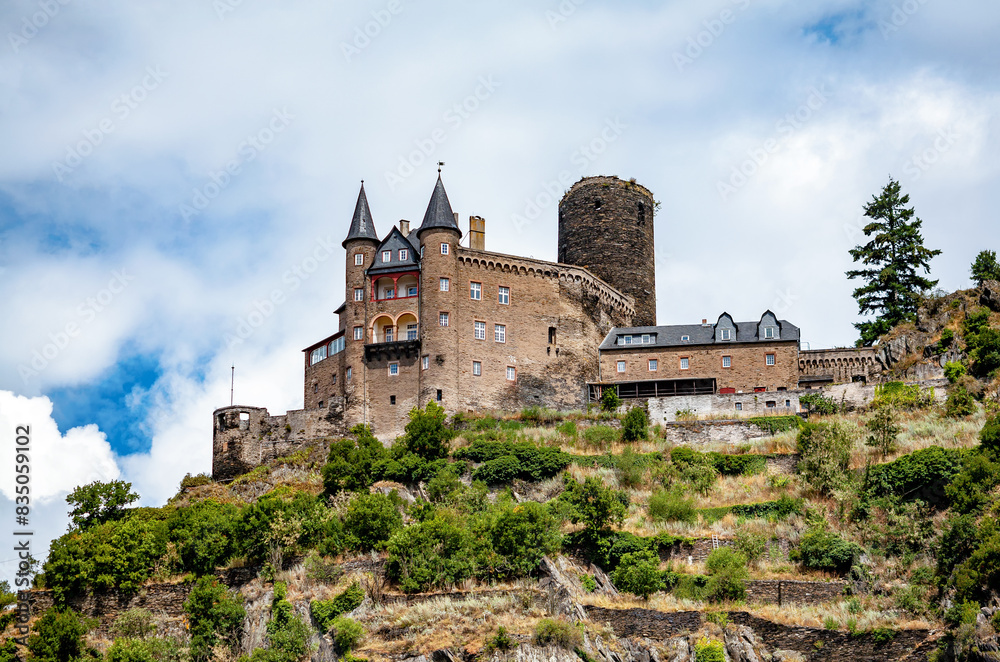 Castle Katz, Cat Castle, St. Goarshausen, Rhineland-Palatinate, Germany, Europe.