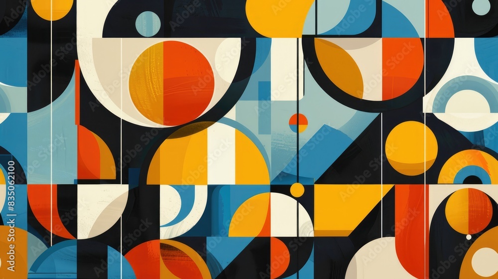 Abstract geometric design as part of wall decoration Abstract geometric design as part of wall decoration