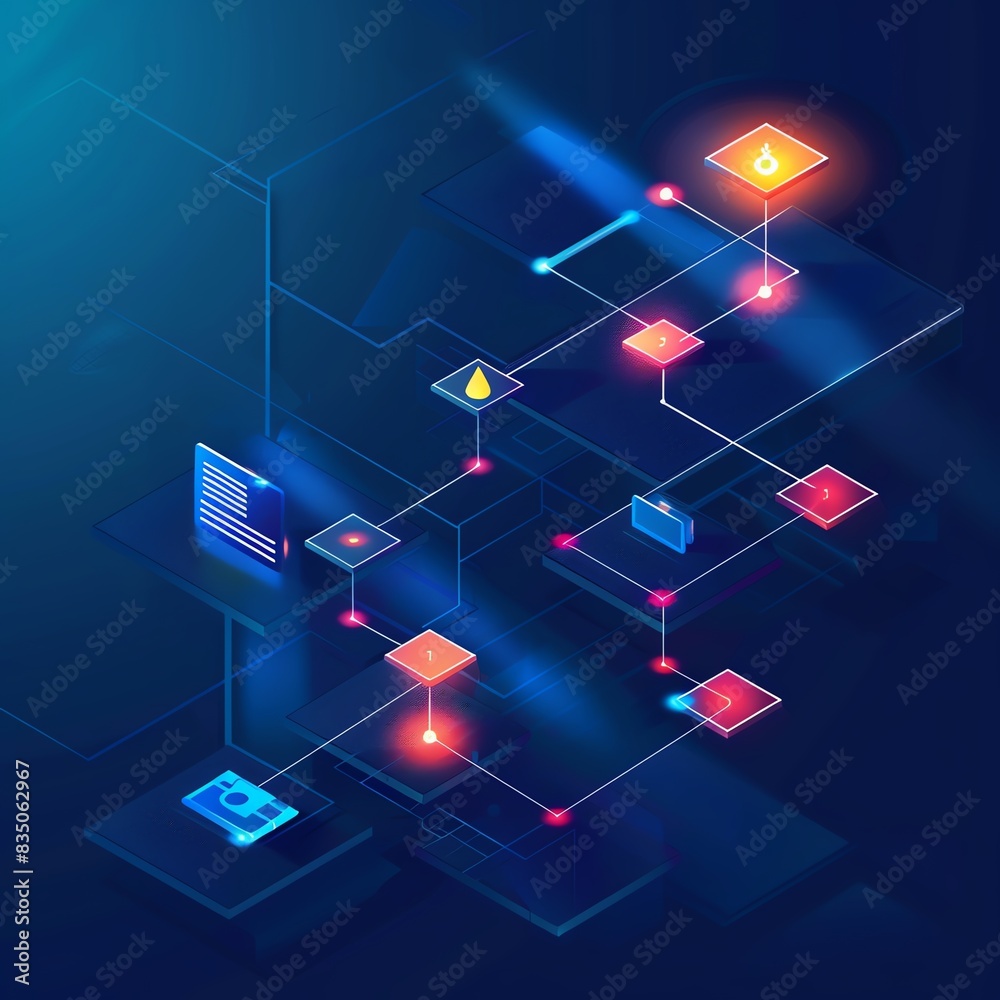 Abstract futuristic technology background with interconnected elements symbolizing blockchain, data transfer, and digital networks. Abstract futuristic technology background with interconnected elements symbolizing blockchain, data transfer, and digital networks.