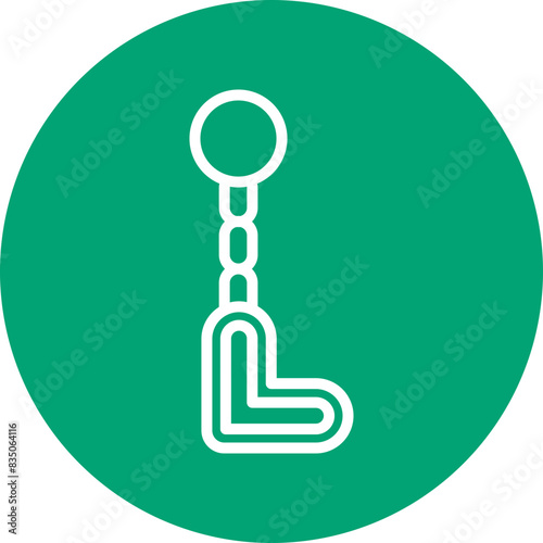 Keychains line circle icon