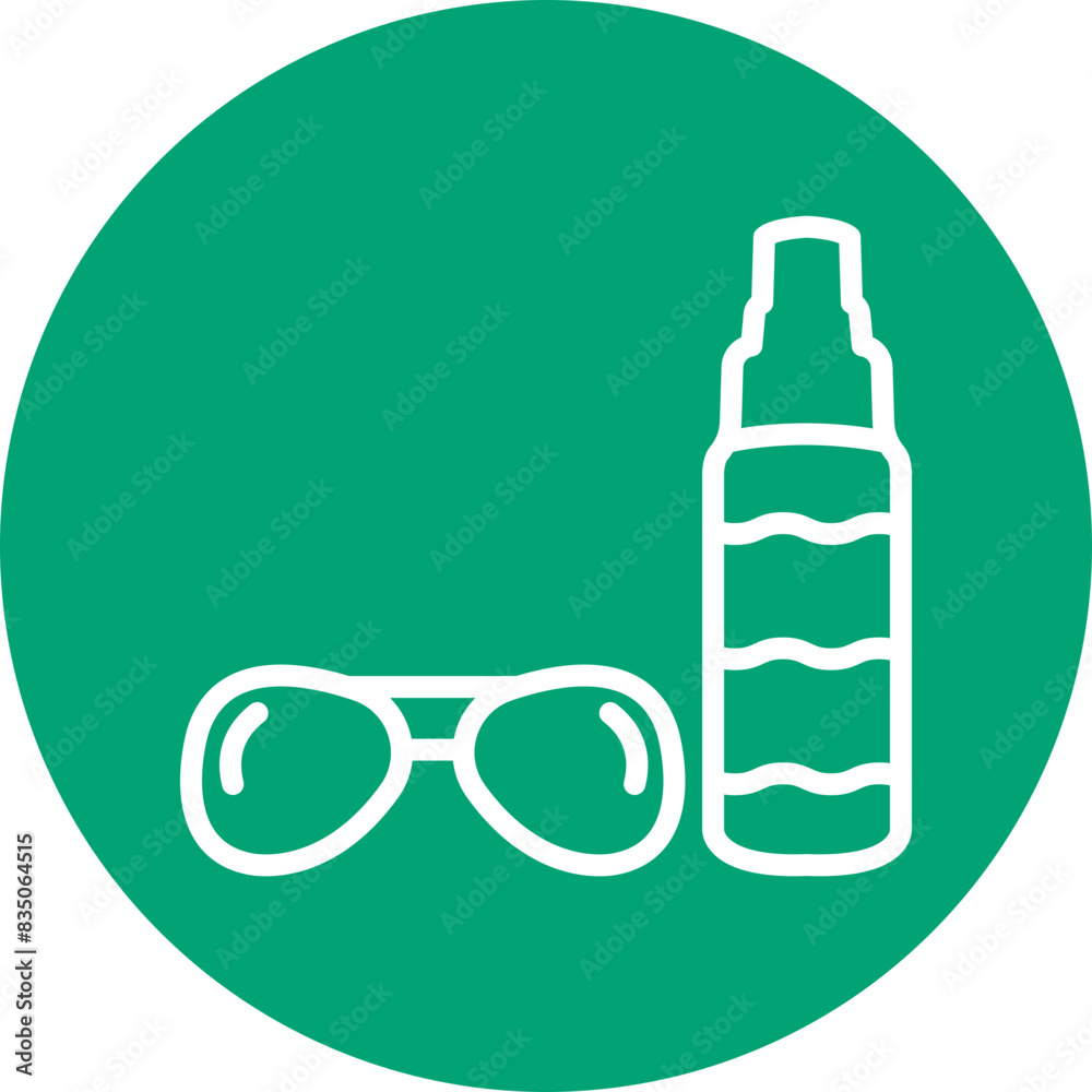 Fototapeta premium Eyeglasses Cleaning Kits line circle icon