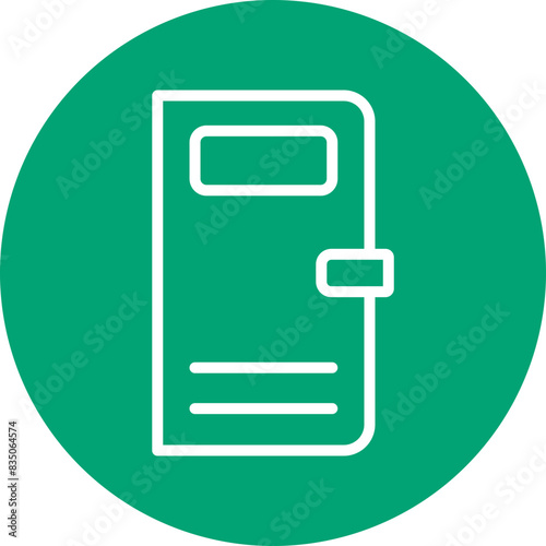 Wallet Cases line circle icon